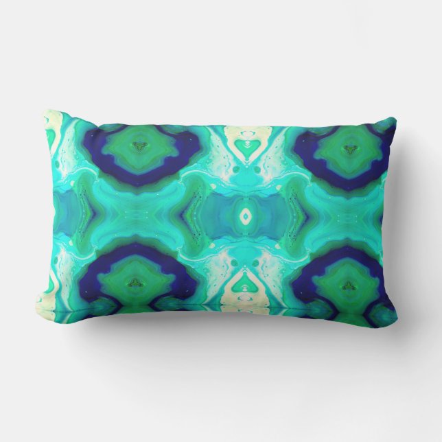 LaBella Turquoise en Blauw 3 Outdoor Accent Kussen (Voorkant)