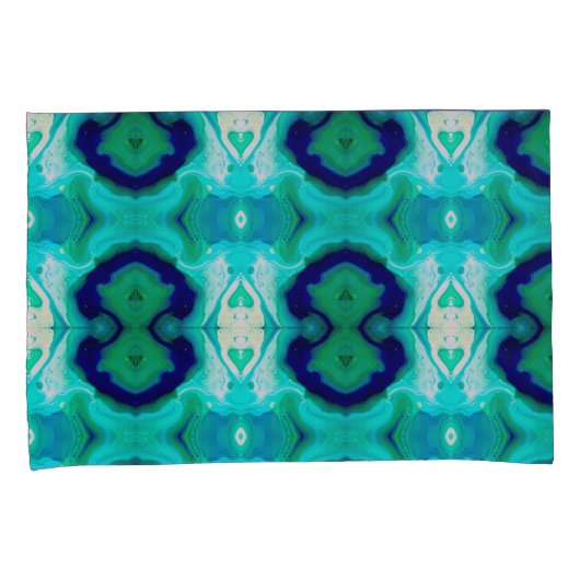 LaBella Turquoise en Blauw - Kussen Hoesjes Kussensloop (Voorkant-Rechts)