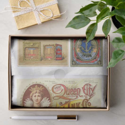 labels 11 10x15 , losse tapes tissuepapier (Geschenk)