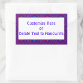 Labels aan te passen, chique Paarse en blauwe patr (Tas)