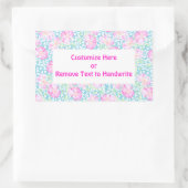 Labels aan te passen, roze rozen, witte vlinders (Tas)