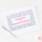 Labels aan te passen, roze rozen, witte vlinders (Envelop)