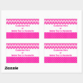 Labels aan te passen, Snoep roze geometrisch patro (Vel)