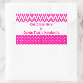 Labels aan te passen, Snoep roze geometrisch patro (Tas)
