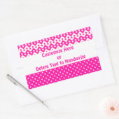Labels aan te passen, Snoep roze geometrisch patro (Envelop)