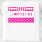 Labels aan te passen, Snoep roze geometrisch patro (Tas)