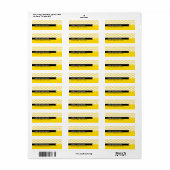 LABELS ADRES TERUGKEREN: eenvoudige minimale klass (Full Sheet)