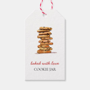 Labels cadeau voor waterverf van koekjes en bakker cadeaulabel