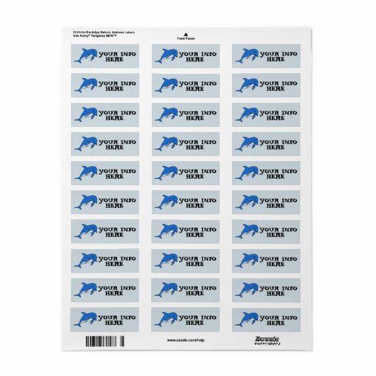 LABELS DOLPHIN ART RETURN ADRES (Full Sheet)