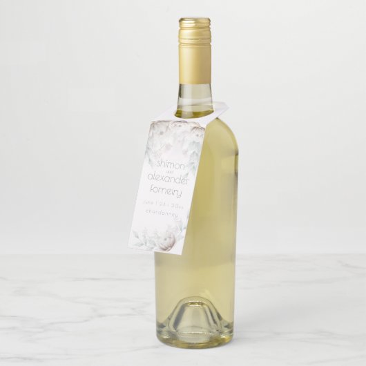 Labels | Elegant Alabaster Peonies (Schuin)