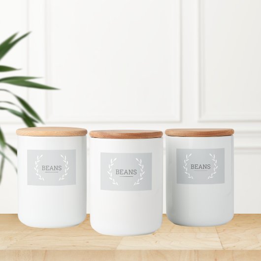 Labels for jars and containers, Aesthetic design  Voedselcontainer Etiket