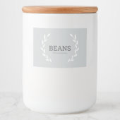 Labels for jars and containers, Aesthetic design  Voedselcontainer Etiket (Voorkant)