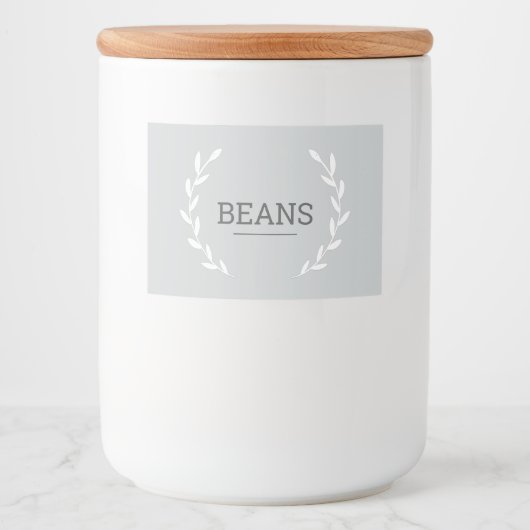 Labels for jars and containers, Aesthetic design  Voedselcontainer Etiket (Voorkant)