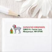 Labels - Kerst Weimaraner Hond Retouradres (Insitu)