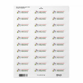 Labels - Kerst Weimaraner Hond Retouradres (Full Sheet)