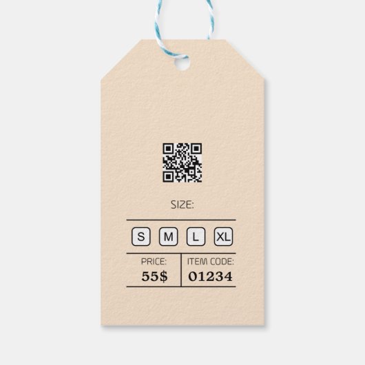 Labels, kledingetiketten en waslabels ontwerpen cadeaulabel (Achterkant)