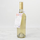 Labels | Koraal Lila Aquarelle Floral (Schuin)