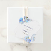 labels met blauwe inkt (In situ)