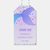 labels met cadeau aan Paarse Mermaid Tail Cadeaulabel (Voorkant)