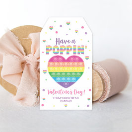 Labels met cadeau, Label van Valentijnse klaslokal Cadeaulabel