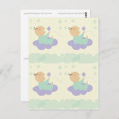 labels met cadeau voor baby met heerlijk wolkenpak briefkaart (Voorkant / Achterkant)