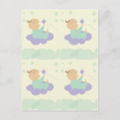 labels met cadeau voor baby met heerlijk wolkenpak briefkaart (Voorkant)