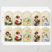 Labels met cadeautjes voor kerstcadeautjes voor ge (Voorkant / Achterkant)