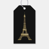 Labels met cadeautjes voor Paris Black & Gold Eiff Cadeaulabel (Voorkant)