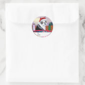 Labels met de kerstcadeautjes van Boston Terrier (Tas)