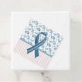 Labels met een cadeaubon voor me/CFS Blue Ribbon A (In situ)