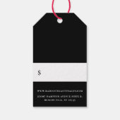 Labels met een gemiddelde prijs voor zwarte Logo Cadeaulabel (Achterkant)