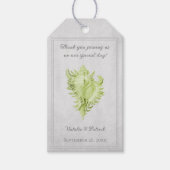 Labels met een groene conch Shell Wedding Gift Cadeaulabel (Voorkant)