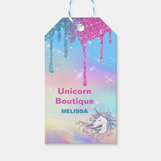 Labels met een Magic unicorn-cadeau Cadeaulabel (Voorkant)