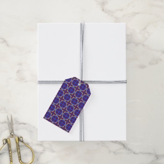 Labels met een Marokkaanse caleidoscoop Cadeaulabel (Met Touw)