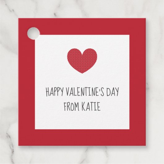 Labels met een poodothart voor Valentijn dag (Voorkant)