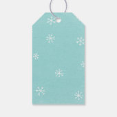 Labels met een rode kerstrode snuitrennen cadeaulabel (Achterkant)