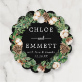 Labels met een rustige winter botanische baard (Achterkant)