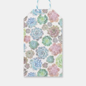 Labels met een Succulent cadeau Cadeaulabel (Achterkant)