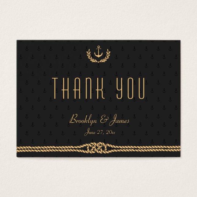 Labels met een zwart en goudbruin huwelijk visitekaartje (Voorkant)