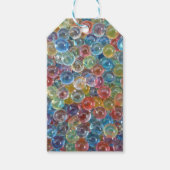 labels met gekleurde glazen kralen cadeaulabel (Voorkant)