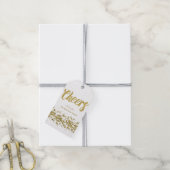Labels met goudglittercadeautjes cadeaulabel (Met Touw)