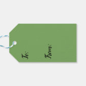 Labels met groene cadeaus cadeaulabel (Achterkant Horizontaal)