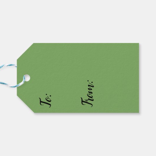 Labels met groene cadeaus cadeaulabel (Achterkant Horizontaal)