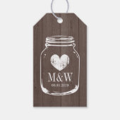 Labels met houtwaren voor huwelijksfeesten cadeaulabel (Voorkant)