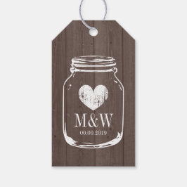 Labels met houtwaren voor huwelijksfeesten cadeaulabel