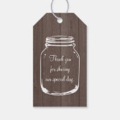 Labels met houtwaren voor huwelijksfeesten cadeaulabel (Achterkant)