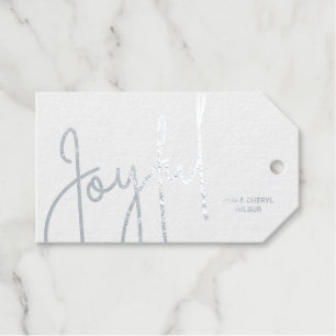 Labels met joyful Real Silver-foliecadeau