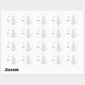 Labels met kerstbomen (Vel)