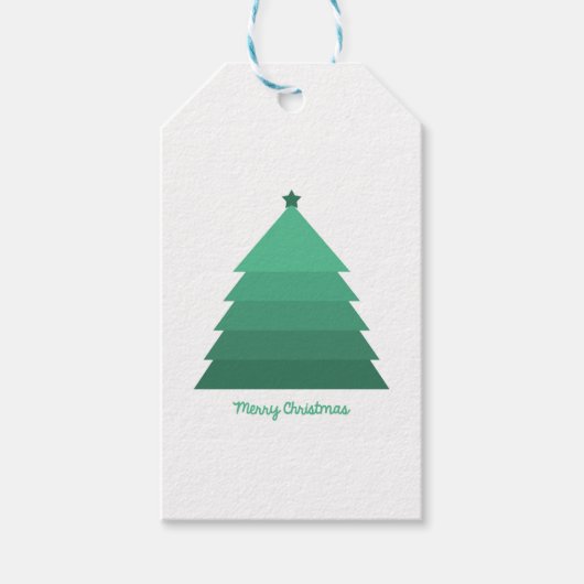 Labels met kerstbomen cadeaulabel (Voorkant)