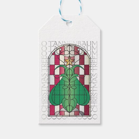 Labels met kerstbomen cadeaulabel (Voorkant)